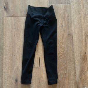 Five dancewear black leggings with zippers on sides